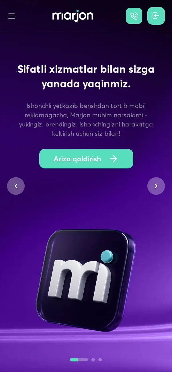 Marjon telefonda